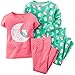 Carter's Baby Girls' 4 Piece Slogan Tee PJ Set (Baby)