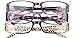SOOLALA 3-Pairs Womens Designer Spring Hinge Rhinestone Lightweight Reading Glasses