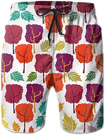 Tree Pattern Leaves Nice Man's Beach Volleyball Pants 8.82oz Dirt Resistant