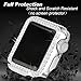 Secbolt Bling Case for Apple Watch 40mm, Full Cover Bumper Screen Protector - iWatch SE, Series 6, 5, 4 (Silver-40mm)