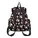 Epokris School Teen Student Black Backpack for Girl Floral Fashion Bags Book Bag Daypack Floral Backpack 163BL