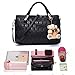 Soperwillton Women Handbag Top Handle Satchel Shoulder Tote Bag Purse Set 4PCS