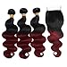 T1B/99J Ombre Brazilian Body Wave (18 18 18+16)