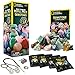 NATIONAL GEOGRAPHIC Rock Tumbler Refill Kit - Gemstone Mix of 9 varieties including Tiger's Eye, Amethyst and Quartz - Comes with 4 grades of Grit, Jewelry Fastenings and detailed Learning Guide primary