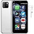 Truely Super Mini Smartphone, SOYES XS11 Unlocked Phone Android Mobile 2.5'' Ultra Thin Card Cellphone (White 2GB+16GB)