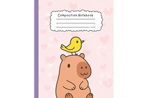 Cute Wide Ruled Capybara Composition Notebook for Kids — Fun School Notebook for Girls & Boys: 110 Pages of Creative Writing Space – For School and Beyond!