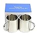 Housavvy 2 Piece Kid's Water Mugs, Stainless Steel Drinking Cups for Children, Double Wall Food Grade Durable Safe