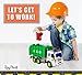 ToyThrill Friction Powered Garbage Sanitation Toy Truck with Lights and Sounds for Kids
