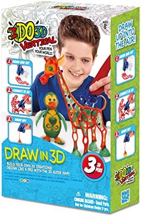 IDO3D Vertical Three Pen Zoo Art Set with 3D Vertical Light