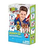 IDO3D Vertical Three Pen Zoo Art Set with 3D Vertical Light