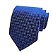 Pisces.goods New Royal Blue Checked Jacquard Woven Men's Tie Necktie