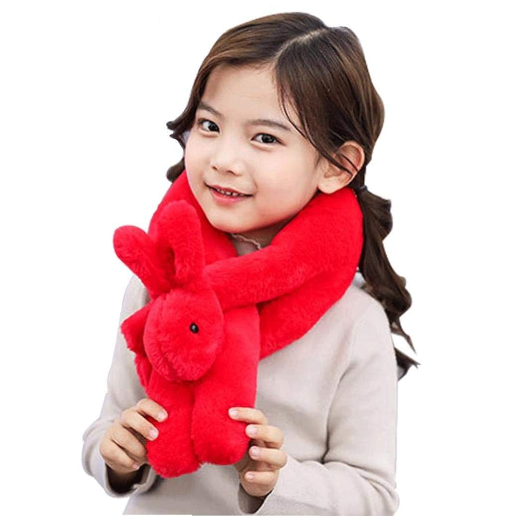 Blanc Mignon Hiver Denfants Echarpe Enfants Filles De Garcon Foulards Bebe Imitation Fourrure De Lapin Cou Col Echarpe Wrap Croix Cravate Solide Furry Chale Accessoires Packs Bonnet Echarpe Et Gants