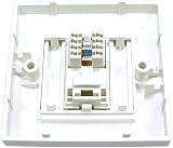 DRUT RJ45 Ethernet Cat5e Wall Plate Socket UK Spec 1 Port White for Cat6/7/8 view 2
