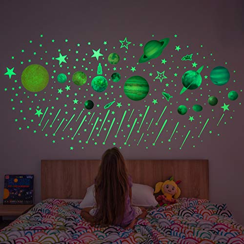 Glow in the Dark Stars and Planets for Ceiling – 303 Solar System Wall ...
