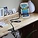 Novpeak Gooseneck Cell Phone Stand, Long Arm Flexible Lazy Mobile Phone Mount Holder Bracket for Bedside Office Desk, Compatible with iPhone 12 X XS XR 8 7 6 Plus Samsung Galaxy (Black)