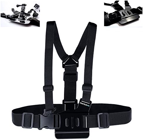 GeniusPro Chest Strap Mount Harness GoPro with 3-way adjustment base for Hero 4/3+/3/2/1/SJ4000/XIAOY I