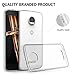 Motorola Moto Z Droid Slim Protective Bumper Case with Hard Plastic Back Cover (Clear)