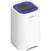 ROSEKM Small Air Purifiers for Home, HEPA Air Purifiers for Small Room, Desktop Mini Air Purifier for Office, Dorm, Bedroom,Pets, Quiet Air Cleaner for Smoke, Dust, 0dor(Grey)