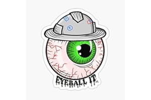 NTICKER 3pcs Cool Stickers Funny Eyeball IT Hard Hat Sticker, 2.5 inch - Hardhat Laborer Foreman Loading Wait Welding Welder Decal Oilfield Trash Hard Hat Sticker