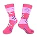 HOT FEET Kids Thermal Socks – Warm Winter Socks for Boys & Girls, Cozy & Insulated, Thick Heated Sock 2 Pack, shoe size 2-6, Pink Star and Pink Stripe
