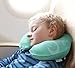 RESTCLOUD Kids Travel Neck Pillow for Airplane Car, Head and Neck Support for Kids Boys and Girls Age 3 to 10 (Green)