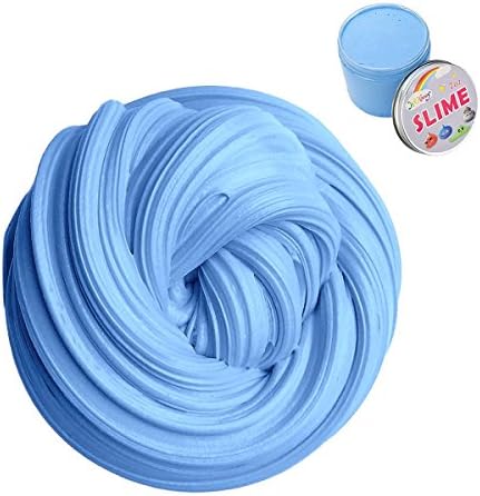 Blue Fluffy Slime - 7 OZ Jumbo Fluffy Floam Slime Stretchy and Non-Sticky - Stress Relieve Puzzle Toy