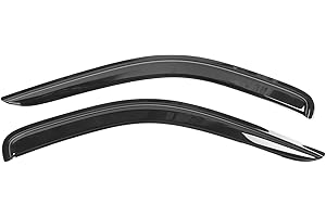 TORCIA Tape On Window Visors Fits for 1997-2004 Dodge Dakota 2Dr Only, Side Auto Window Wind Deflectors, Ventshade, Rain Guards for Cars/Trucks