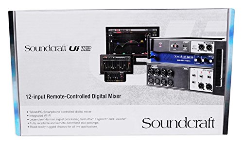 Soundcraft Ui12 12-In Digital Mixer w/Wifi+App Control+Recording+(2) Samson Mics