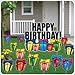 VictoryStore Yard Sign Outdoor Lawn Decorations: Birthday Yard Cards - Happy Birthday Greetings w/Presents Yard Decoration Includes Stakes