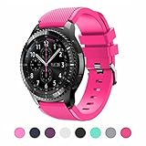 Midenso Bands for Gear S3 Frontier/Classic Watch Silicone Bracelet, Sports Silicone Band Strap Replacement Wristband for Samsung Gear S3 Frontier / S3 Classic, Large (US Version)