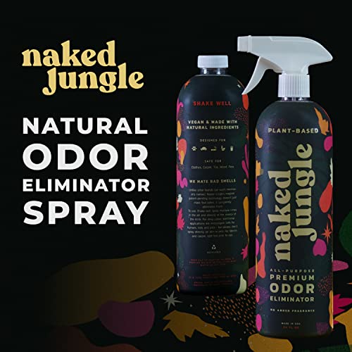 Naked Jungle Natural Odor Eliminator Spray Nontoxic NonGMO Blend to
