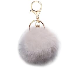 jtkdxqs Pom Pom Keychain Soft Artificial Rabbit Fur