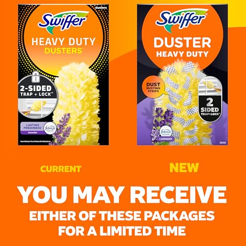 DUSTERS HEAVY DUTY MULTI-SURFACE DUSTER REFILLS FOR CLEANING, LAVENDER, 6 COUNT