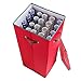 Wrapping Paper Storage Box- Holds 20 Rolls of 30” Gift Wrap-Upright Container with Lid, Dividers & Handles-Christmas & Birthday Wrap by Elf Stor (Red)