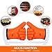 Nosiva Silicone Oven Mitts - Heat Resistant (Up to 446℉) Kitchen Gloves with Quilted Cotton Lining, Non-Slip Gloves for Cooking, Baking, Grilling