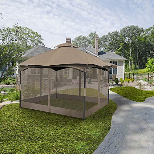 Gafrem Universal Gazebo Replacement Mosquito Netting Adjustable Screen