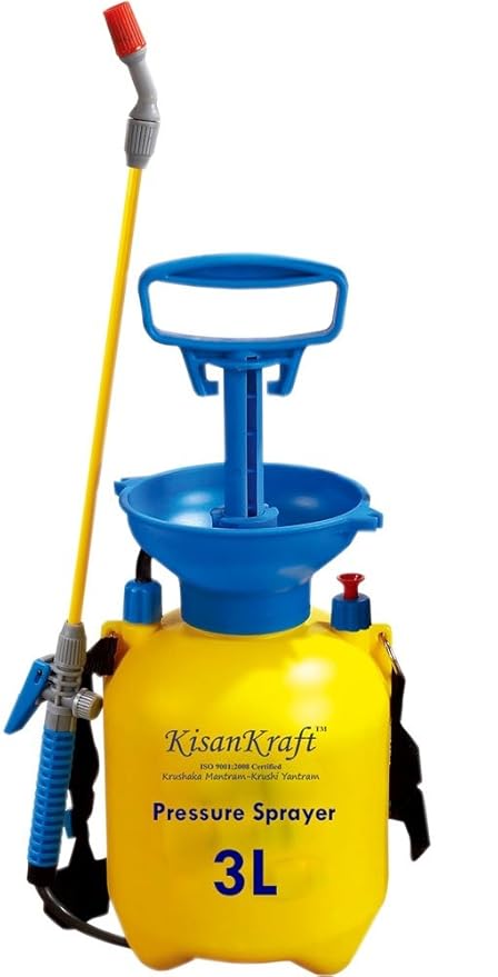 Kisan Kraft KK-PS3000 Manual Sprayer (3 Litre, Multicolour, Plastic)