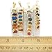 Rock Paradise Pendants ONE Selenite Freeform Pendant w/ 7 Chakra Stone Accents Gold Plated Cap/Bail RP Exclusive COA