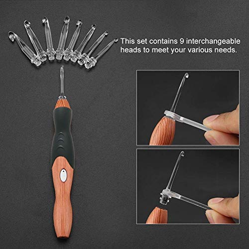 4 Rechargeable+Lighted+Crochet+Hooks+Interchangeable