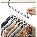 IPOW Magic Hangers, Wonder Magic Metal Wardrobe Closet Bar Clothes Coat Hanger Organizers for Space Saving and Storage-Set of 4