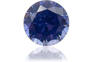 Gryrigns Cornflower Blue Round Brilliant Cut Loose Synthetic Sapphire Stone Blue Corundum Gemstone Faceted 3A VVS (6/8/10/12mm, 1Pcs)