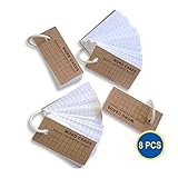 Gadget.Cool 8pcs Pack of 8 Mini Compact Grid Flash Card Binder Note Word Cards Pad Flexable Detachable Ring Deck Stationery(640 Counts)