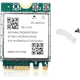 WiFi 6E Laptop Card RTL8852CE AX5400 5400Mbps M.2 2230 Gaming Streaming | 6GHz Gaming Performance &amp; 4K Streaming, Stable RTL8852CE Chipset, Easy M.2 Install, Bluetooth 5.3, Windows 10/11 Support