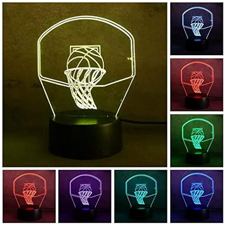 Yangll Ilusión Óptica Mágica Lámpara 3D Lámpara Nocturna Usb Led 7 ...