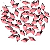 1000pcs Indian Pink Rhombus 1.5x3x1 Flat Back Rhinestones Flatback acrylic Gems for Nail Art Cards wholesale AF0010-4