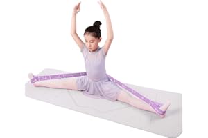 XENSAMY Adjustable Stretch Strap for Kids, 8-Loop Elastic Resistance Band for Children Gymnastics, Ballet Dance, Yoga, Stuff，Pilates & Flexibility Training, Home Exercise Equipment for Girls