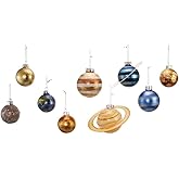 Kurt Adler 50-70MM Noble Gems Planet Solar System 9-Piece Set