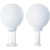 Zoë Ayla Facial Cupping Set2 Pcs-Cupping Kit for Massage Therapy-Improves Skin Appearance-Promotes Blood Circulation-Sculpts and Tones-Reduces Puffiness-1 Large Cup-1 Small Cup,Cranberry