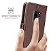 Galaxy S9 Plus Wallet Case,BENTOBEN Heavy Duty Rugged Shockproof Genuine Leather Folio Flip Kickstand Card Holder Cash Slots Magnetic Closure Protective Phone Case for Samsung Galaxy S9 Plus,Brown