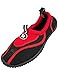 StarBay - Womens Water Shoe Aqua Sock, Red 37358-8B(M)US